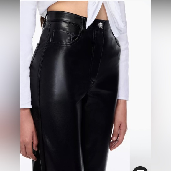 Aritzia Wilfred Melina Leather Crop Pant - Picture 4 of 6